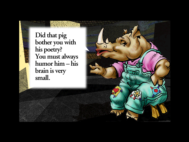 The Manhole: CD-ROM Masterpiece Edition (Windows 3.x) screenshot: Rhino