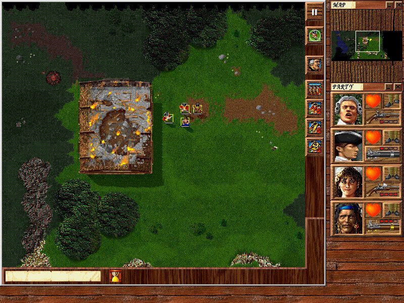 War Along the Mohawk (Windows) screenshot: We blew up the building, yay!