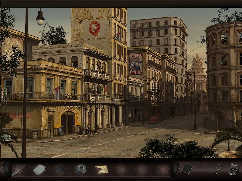 Art of Murder: Hunt for the Puppeteer (Windows) screenshot: Street in Havana, west view