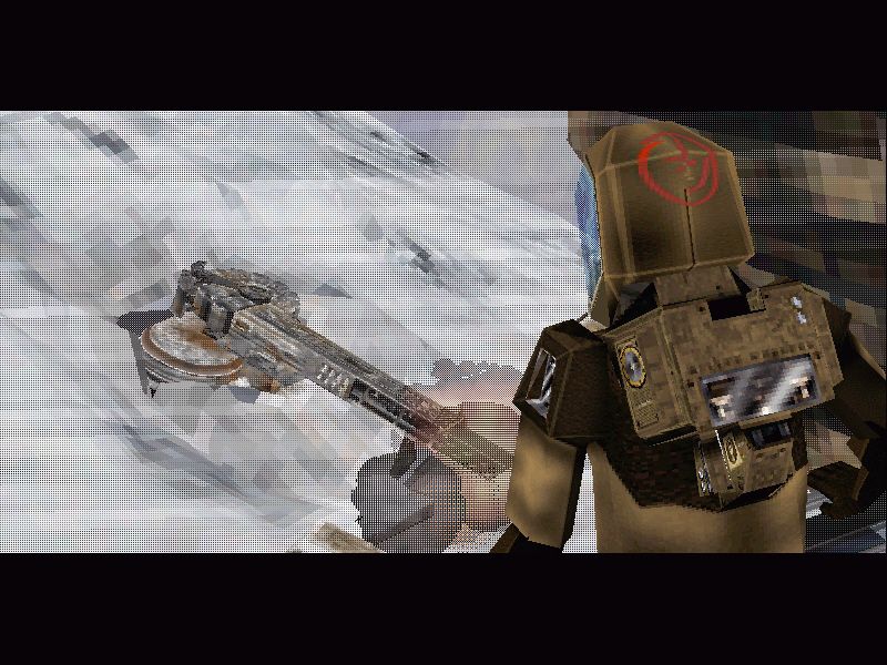Gravity Angels Part 2: The Betrayal (Windows) screenshot: The railgun gets blown up by the bad guys