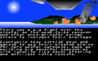 Spaced (DOS) screenshot: From the opening intro
