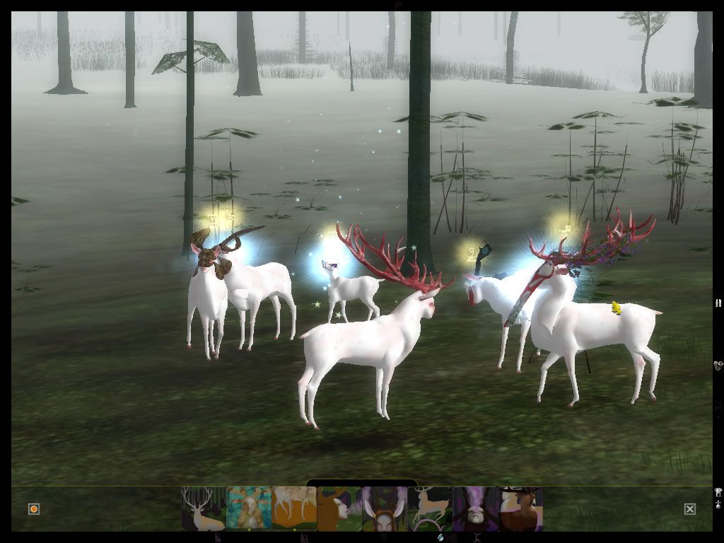 The Endless Forest (Windows) screenshot: More advanced deer have access to magic and just turned me white, temporarily (Phase 3).