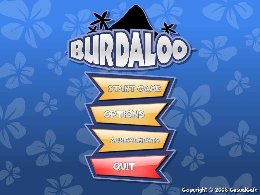 Burdaloo (Windows) screenshot: Title screen and main menu