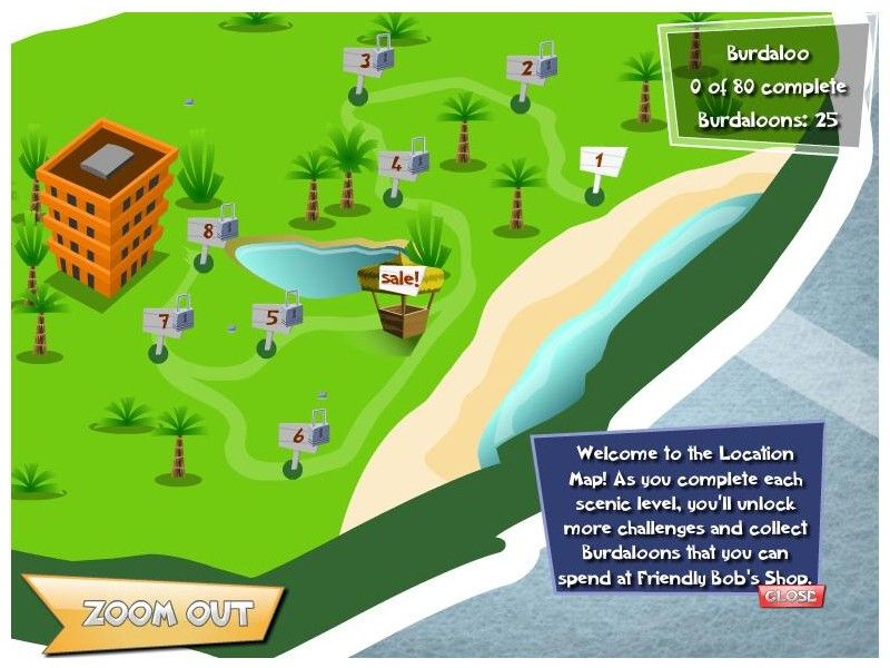 Burdaloo (Browser) screenshot: The area map