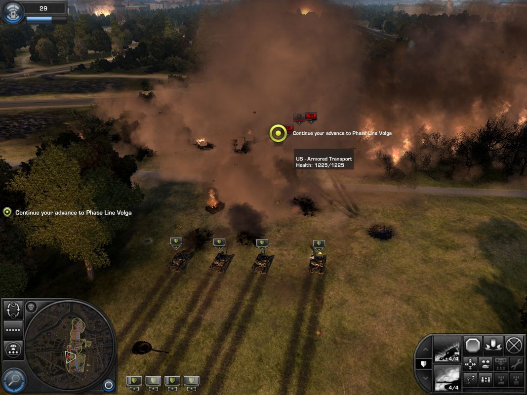 World in Conflict: Soviet Assault (Windows) screenshot: The smoke still looks good.