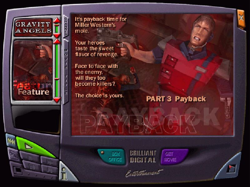 Gravity Angels Part 3: Payback (Windows) screenshot: BDE's proprietary media player