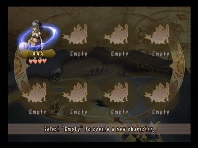 Final Fantasy: Crystal Chronicles (GameCube) screenshot: Character selection menu