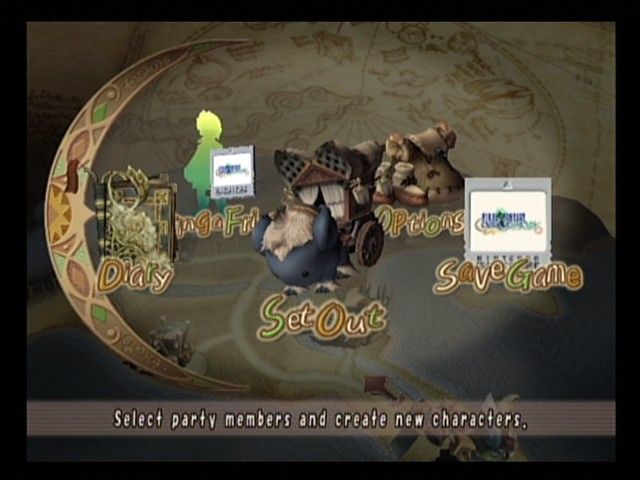 Final Fantasy: Crystal Chronicles (GameCube) screenshot: World Map Menu