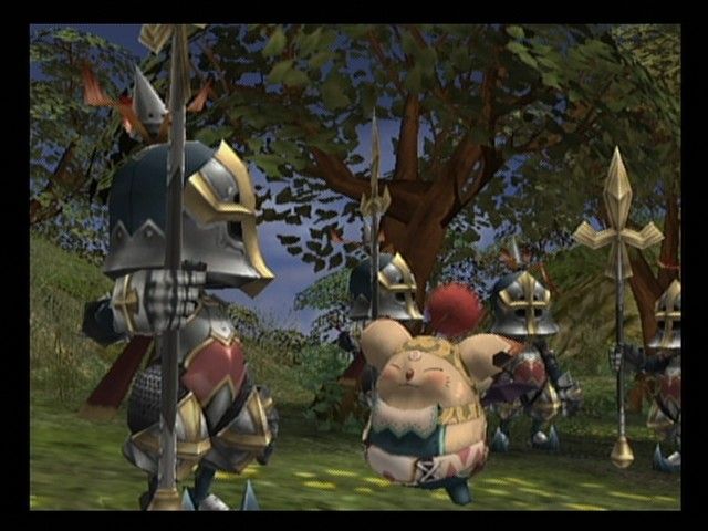 Final Fantasy: Crystal Chronicles (GameCube) screenshot: Sol Racht introduces the moogle Stiltzkin