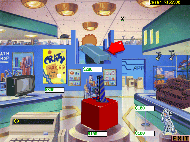 Rags to Riches: The Financial Market Simulation (DOS) screenshot: Crazy Teddy