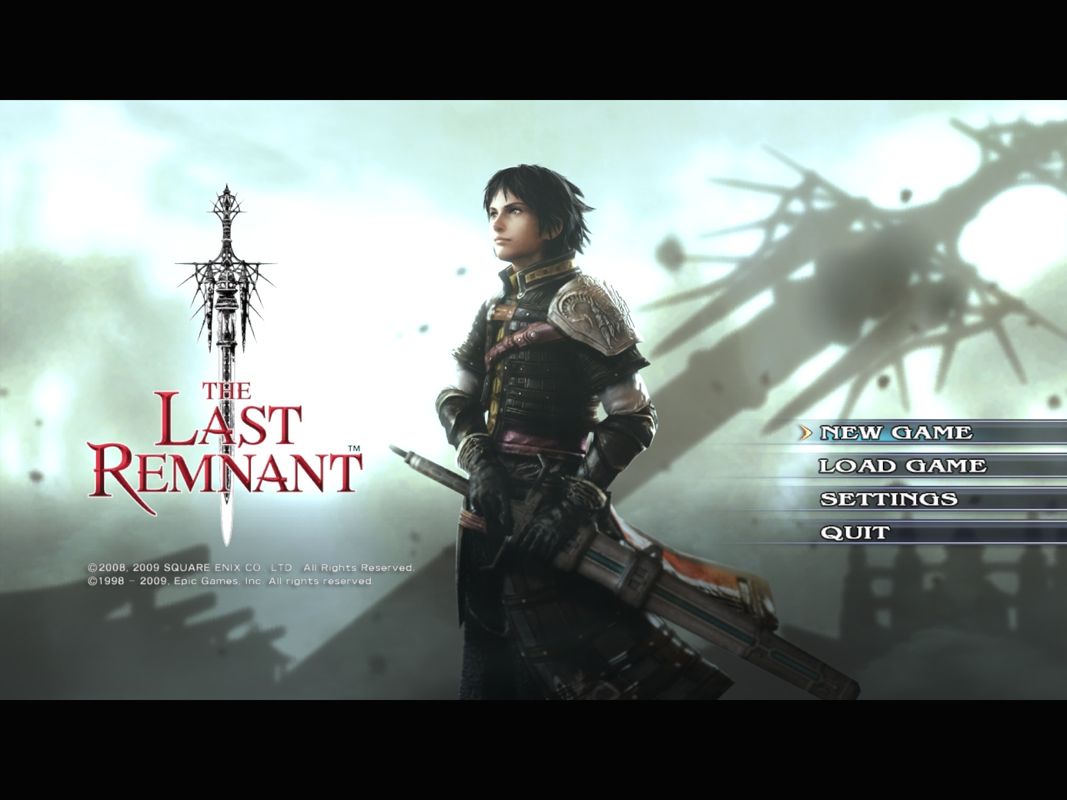 The Last Remnant (Windows) screenshot: Main menu
