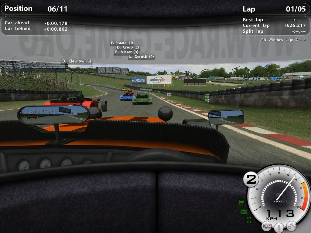 STCC: The Game (Windows) screenshot: Caterham - inside