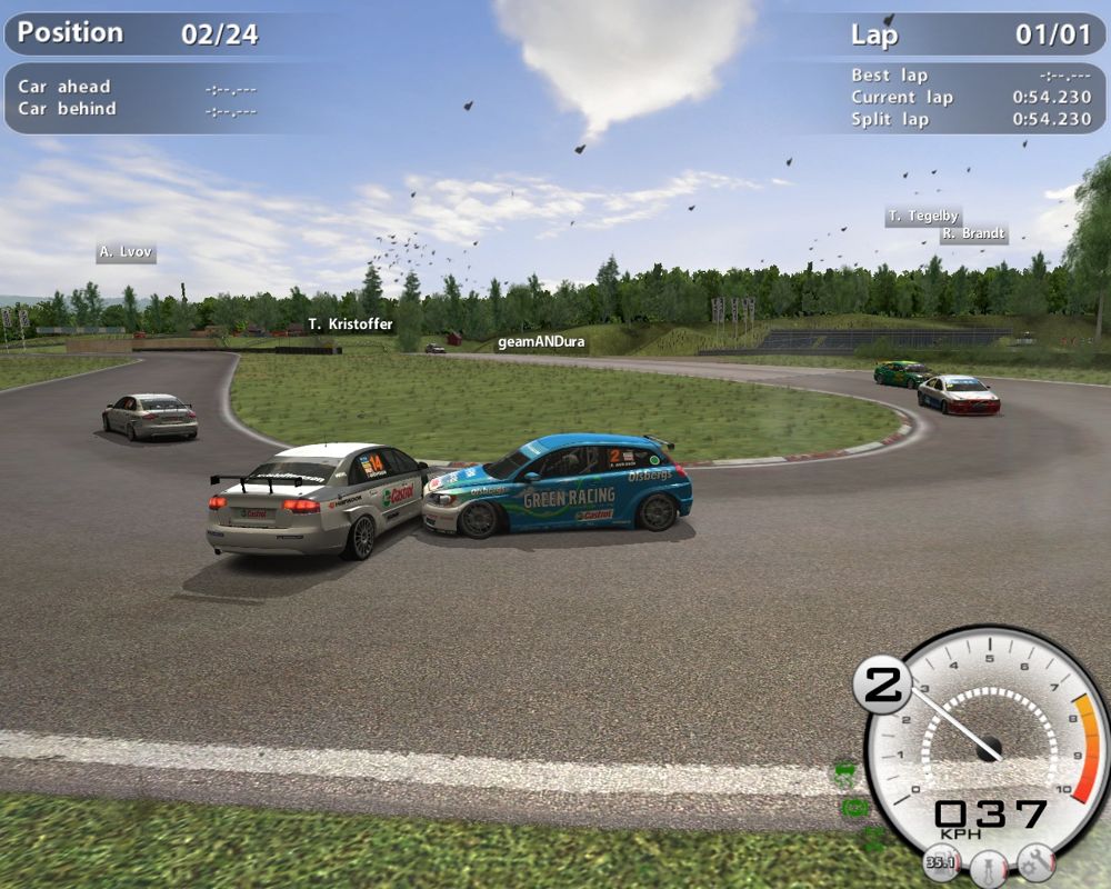 STCC: The Game (Windows) screenshot: I don't like Audis. So I punish them like this