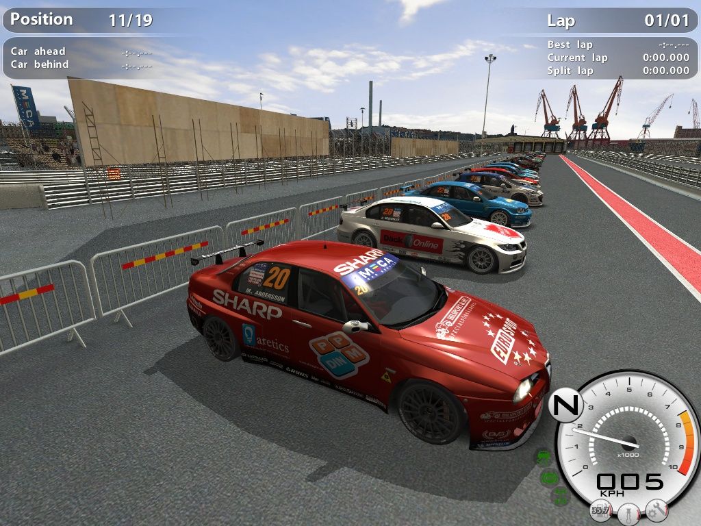 STCC: The Game (Windows) screenshot: Starting from the pits in Göteborg
