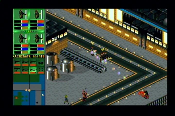 Syndicate (Jaguar) screenshot: The beginnings of a standard Syndicate rampage.
