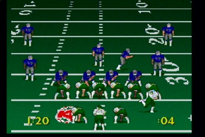 Troy Aikman NFL Football (Jaguar) screenshot: Ready for the snap