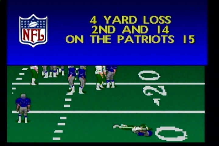 Troy Aikman NFL Football (Jaguar) screenshot: Summary of the play.