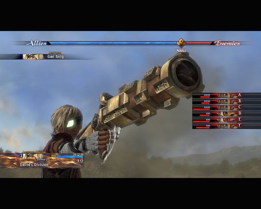 The Last Remnant (Windows) screenshot: A special attack with Gae Bolg remnant.