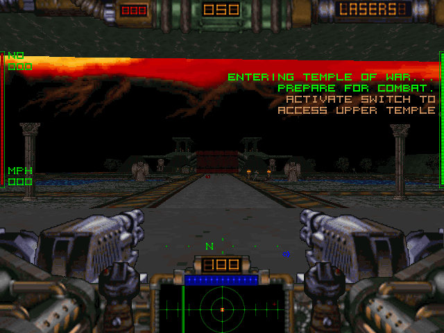 Necrodome (Windows) screenshot: Entering the Temple of War.