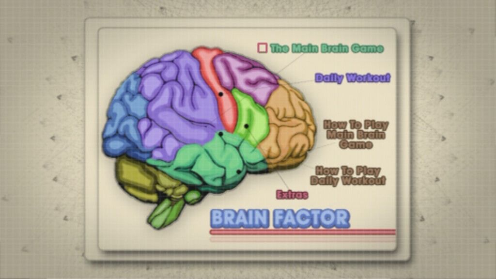 Brain Factor (DVD Player) screenshot: Main menu