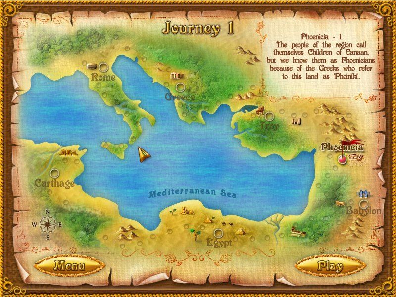 The Rise of Atlantis (Windows) screenshot: The map