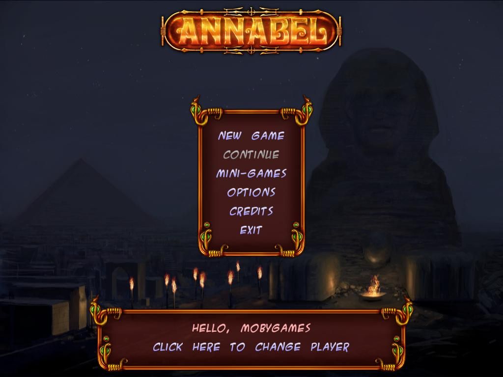 Annabel (Windows) screenshot: Main menu