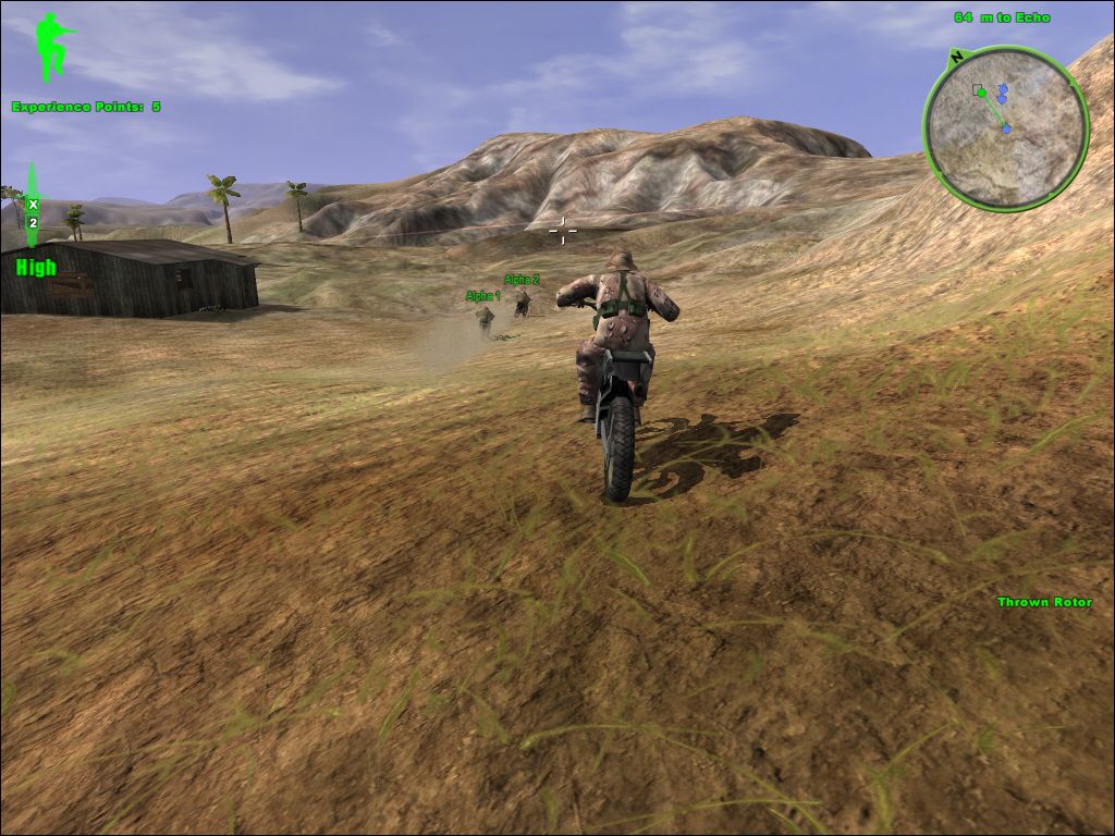 Delta Force: Xtreme (Windows) screenshot: Paris-Dakar? No, this is us tearing up the deserts of Chad.