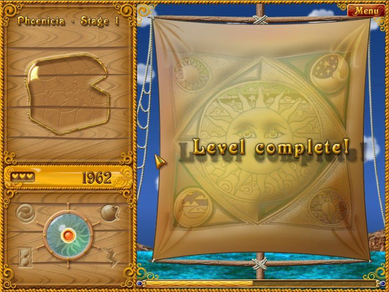 The Rise of Atlantis (Windows) screenshot: Level completed.