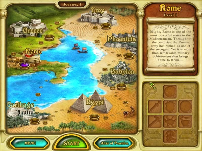 Call of Atlantis (Windows) screenshot: The map