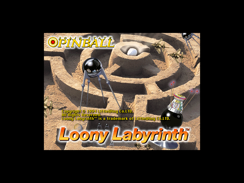 Loony Labyrinth (Windows) screenshot: Title screen