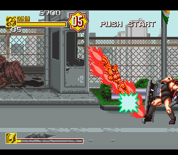 Sonic Blast Man II (SNES) screenshot: Drill Kick