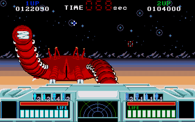 Space Gun (Amiga) screenshot: Mission 3 Boss