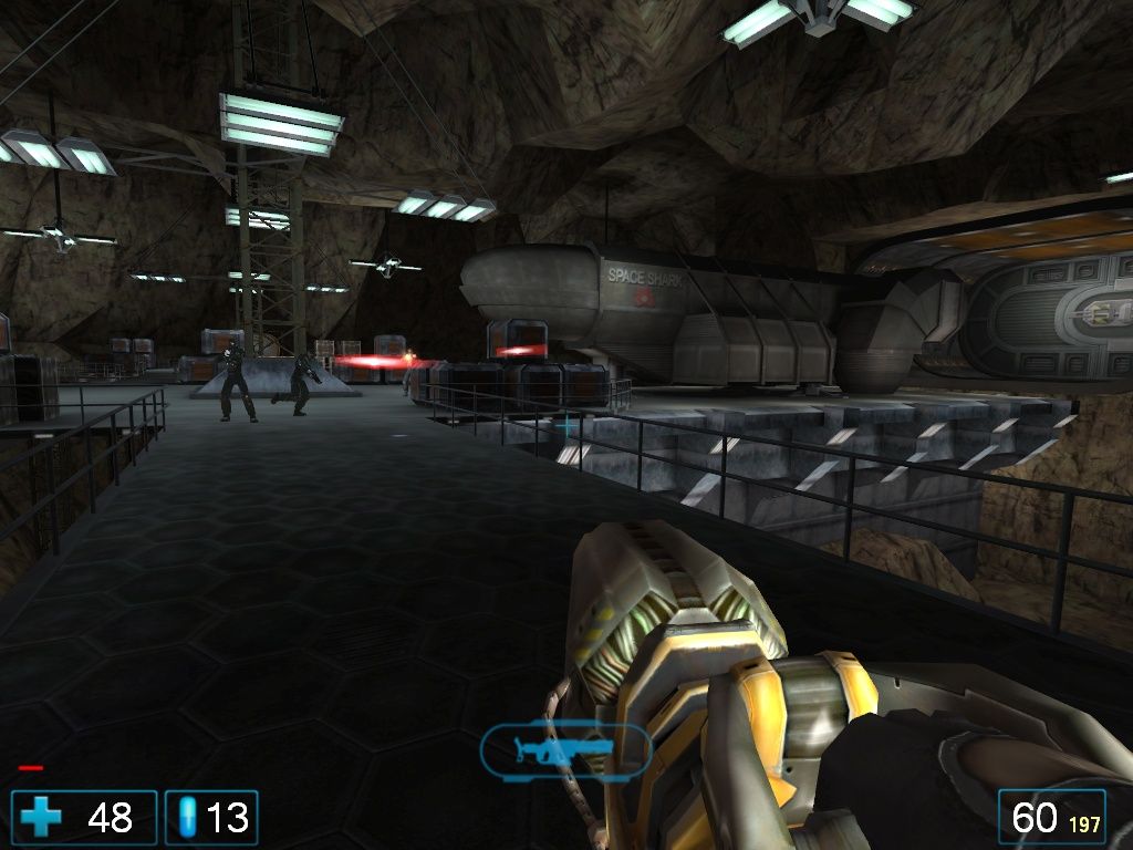 Rat Hunter (Windows) screenshot: Inside a secret base, inside an asteroid