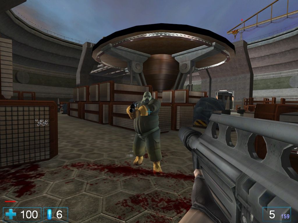 Rat Hunter (Windows) screenshot: More blood is spilled at the spaceport.