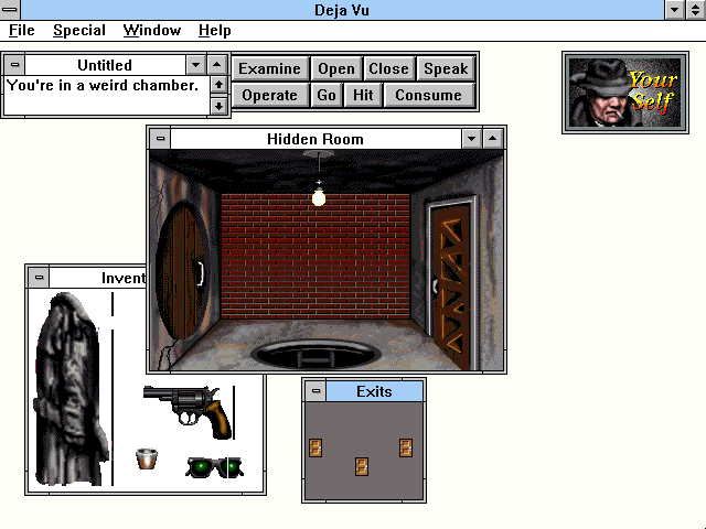 Déjà Vu I & II: The Casebooks of Ace Harding (Windows 3.x) screenshot: Hidden room