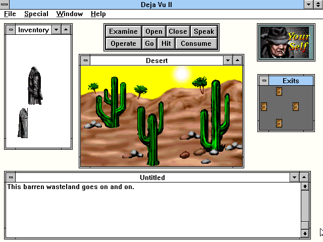 Déjà Vu I & II: The Casebooks of Ace Harding (Windows 3.x) screenshot: Desert