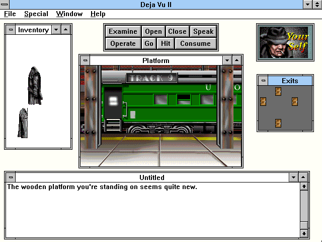 Déjà Vu I & II: The Casebooks of Ace Harding (Windows 3.x) screenshot: Platform