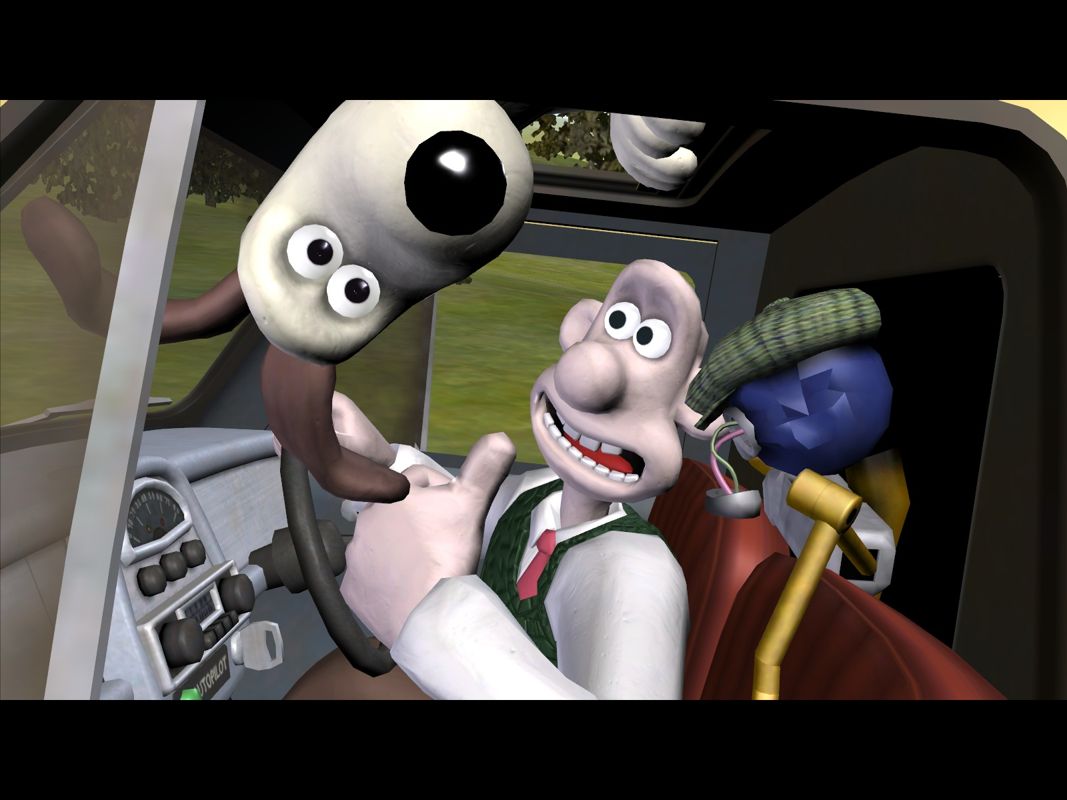 Wallace & Gromit in Fright of the Bumblebees (Windows) screenshot: Group shot!