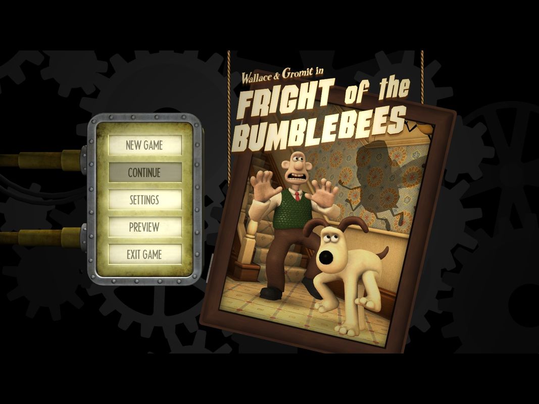 Wallace & Gromit in Fright of the Bumblebees (Windows) screenshot: Main Menu