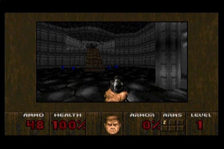 Doom (3DO) screenshot: Poles and decorative light posts have been removed.