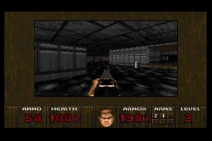 Doom (3DO) screenshot: Like many of the other console ports, textures are limited and reused often.