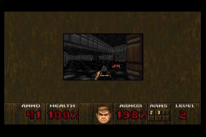 Doom (3DO) screenshot: Smallest screen size. Improves the framerate, but not consistently or significantly.
