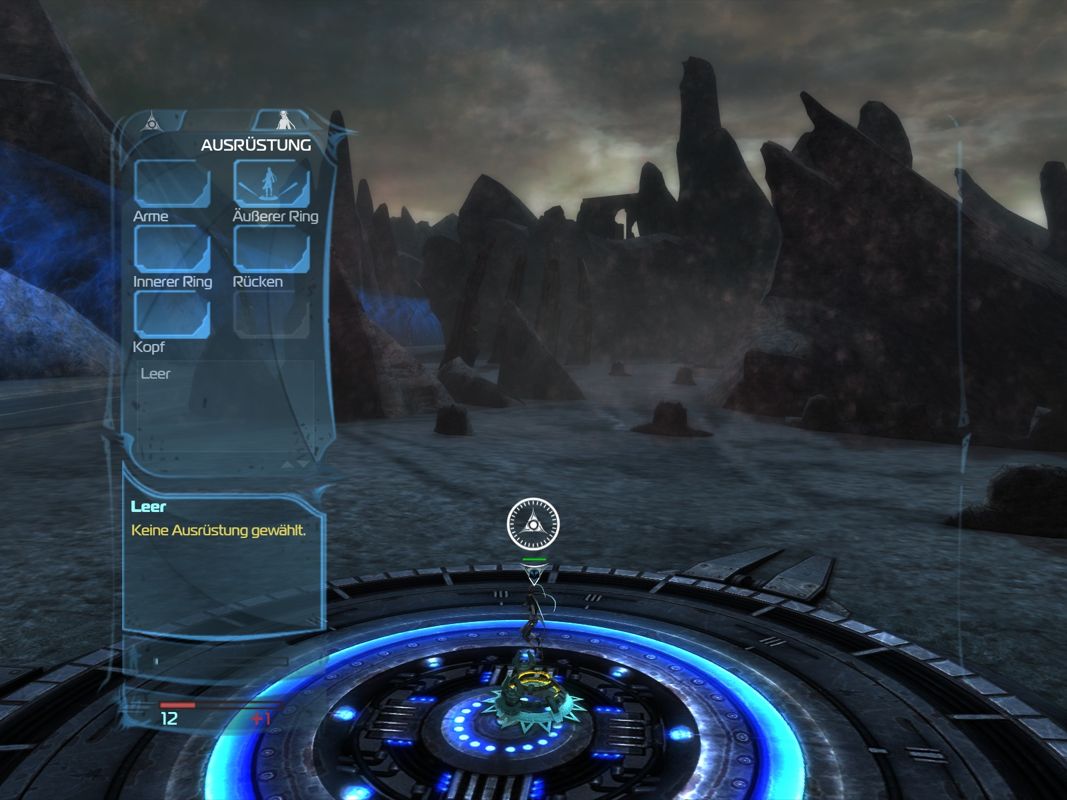 Stormrise (Windows) screenshot: Preparing for the upcoming battle at a warp portal.