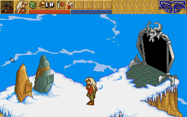 Heimdall 2: Into the Hall of Worlds (DOS) screenshot: changing shapes