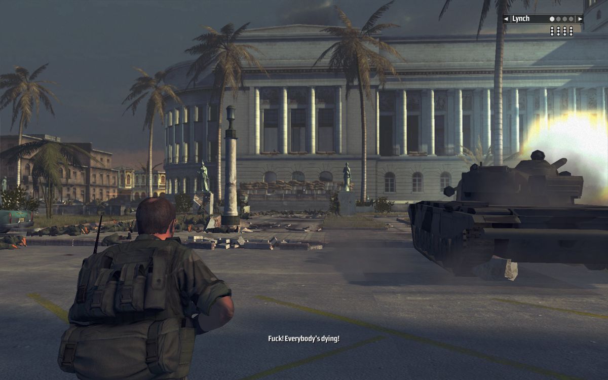 Kane & Lynch: Dead Men (Windows) screenshot: Later stages of the game take place in civil war torn Cuba. From the capital of Havana...