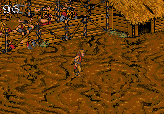 Heimdall (SEGA CD) screenshot: Catch a pig in this sub game.
