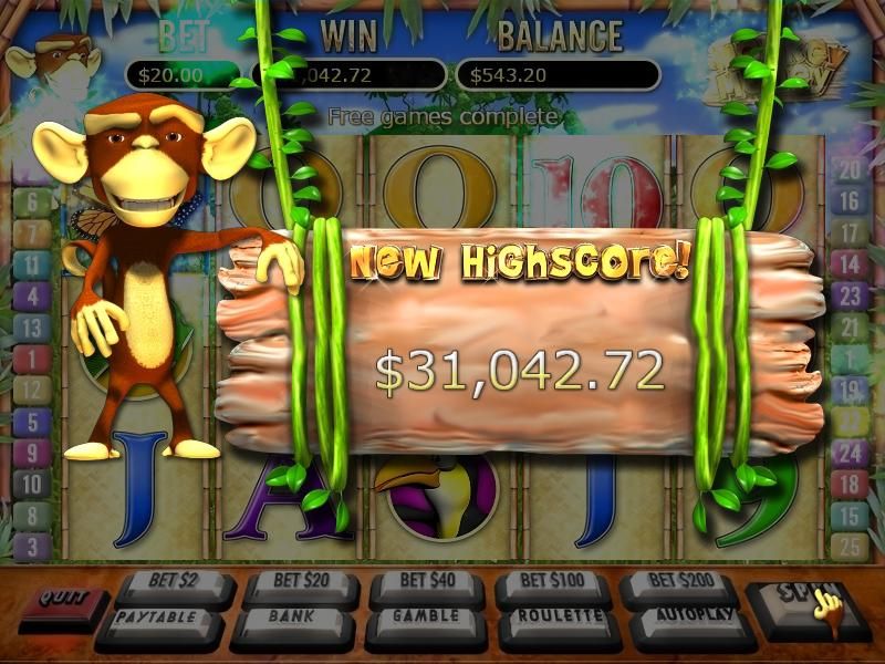 Monkey Money (Windows) screenshot: New high score.