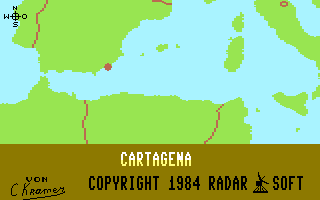 Maps Europe (Commodore 64) screenshot: Topographie Europa - Demonstration (German)