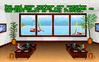 Lone Eagle: Colombian Encounter (DOS) screenshot: Introduction scene