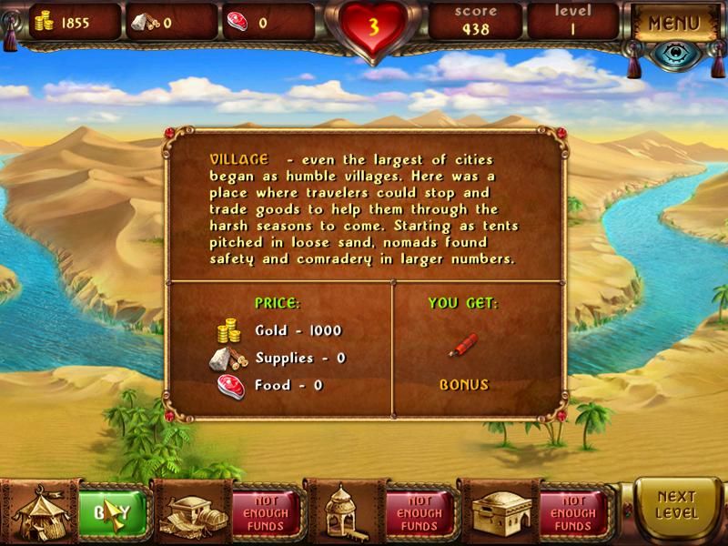 Cradle of Persia (Windows) screenshot: I am buying a humble village.
